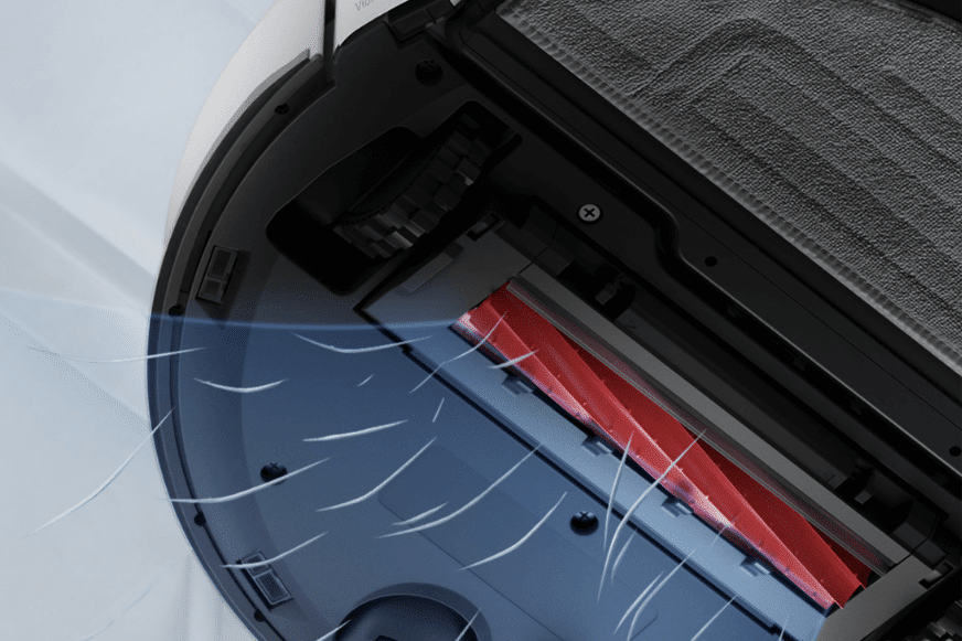 Gummibürste des Roborock G10 in der Nahaufnahme